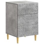 vidaXL Table de chevet Gris béton 43 x 39 5 x 66 5 cm