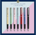 Waterman graduate allure stylo plume  métal brossé  plume fine  encre bleue  sous blister