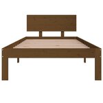 vidaXL Cadre de lit Marron miel Bois de pin massif 90x200 cm