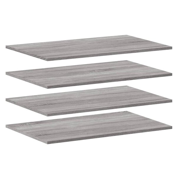 vidaXL Étagères murales 4 Pièces sonoma gris 80x50x1 5 cm bois ingénierie