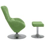 Fauteuil œuf vidaXL avec repose-pieds en velours vert clair