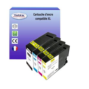 4 Cartouches compatibles avec Canon Maxify IB4050, IB4150, MB5050, MB5150, MB5155, MB5350, MB5450, MB5455 remplace Canon PGI-2500 XL - T3AZUR