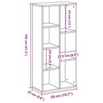 vidaXL Bibliothèque sonoma gris 50x25x105 cm bois d'ingénierie