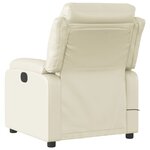 vidaXL Fauteuil de massage inclinable crème similicuir