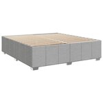 vidaXL Sommier à lattes de lit avec matelas Gris clair 180x200cm Tissu
