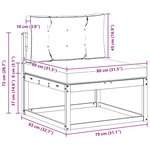 vidaXL Ensemble de canapés d'extérieur 3 pc Naturel et Crème