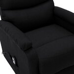 vidaXL Fauteuil Noir Tissu