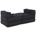 4 poufs modulaires vidaXL en tissu anthracite