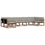 vidaXL Ensemble de canapés d'extérieur 7 pc Gris Naturel et Clair