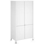 vidaXL Garde-robe Blanc 90x50x180 cm Métal