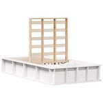 vidaXL Cadre de lit Blanc 90 x 200 cm Bois de pin massif
