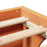 vidaXL Cadre de Lit Marron Ciré Bois 160 x 200 cm Durable Minimaliste