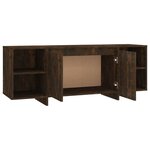 vidaXL Meuble TV chêne fumé 130x35x50 cm bois d'ingénierie
