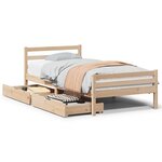 vidaXL Cadre de lit sans matelas 100x200 cm bois massif de pin