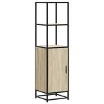 vidaXL Buffet haut chêne sonoma 35 5x35x139 cm bois d'ingénierie métal
