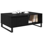 vidaXL Table basse Chêne noir 90 x 60 x 35 cm Bois d'ingénierie