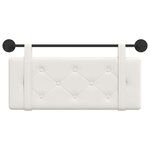 vidaXL Tête de lit suspendue Blanc Simili cuir