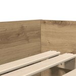 vidaXL Cadre de lit avec tiroir Chêne artisanal 90 x 200 cm Pin massif