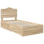 vidaXL Cadre de lit Chêne Sonoma 75 x 190 cm Bois d'ingénierie