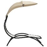 vidaXL Chaise longue avec auvent crème 167x80x195 cm tissu et acier