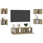 vidaXL Ensemble de meubles TV 6 Pièces Chêne sonoma Bois d'ingénierie