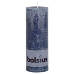 Bolsius bougies pilier rustiques 6 pièces 190x68 mm bleu foncé