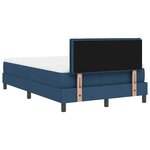 vidaXL Lit boxspring avec matelas avec matelas Bleu 120 x 200 cm tissu