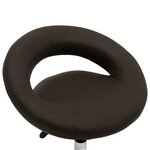 vidaXL Chaise pivotante de salle à manger Marron Similicuir