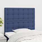 vidaXL Têtes de lit 2 Pièces Bleu 80x5x78/88 cm Tissu