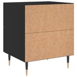 vidaXL Table de chevet noir 40x35x47 5 cm bois d’ingénierie