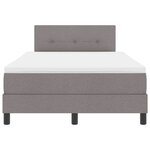 vidaXL Lit boxspring avec matelas Taupe 120 x 190 cm tissu