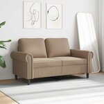 vidaXL Canapé à 2 places Cappuccino 120 cm Similicuir