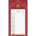 Calendrier mural mensuel 16 x 33 cm 12 Feuilles coloris aléatoire LECAS