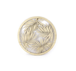 Cadre Ajoure Feuillage Rond Bois 400X400X9mm