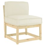 vidaXL Coussin de palette pour dossier crème 60x40x12 cm en tissu Oxford.