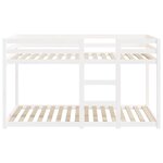 vidaXL Lit superposé sans matelas blanc 90x190 cm bois de pin massif