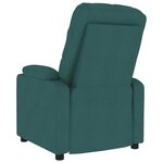 vidaXL Fauteuil de massage Vert foncé Tissu