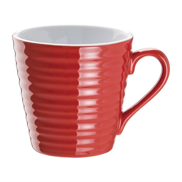 Tasse à café 340 ml aroma olympia - rouge- boîte de 6 -  - grès x96mm