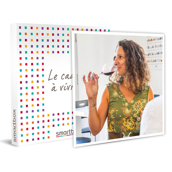 SMARTBOX - Coffret Cadeau - Séance d'œnologie en visioconférence avec 3 bouteilles de vin livrées à domicile -