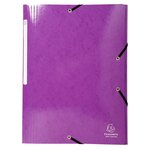 Chemise À Élastiques 3 Rabats Maxi Capacity Carte Lustrée Pelliculée 425gm2 Iderama A4 - Violet - X 25 - Exacompta
