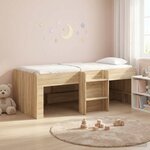 vidaXL Cadre de Lit Élevé pour Enfants 2 Pièces Sonoma Bois d'ingénierie