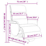vidaXL Fauteuil inclinable avec repose-pieds cappuccino similicuir