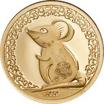 Monnaie 1000 Togrog Or - Mongolie - année de la souris 2020