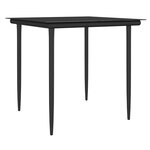 vidaXL Ensemble à manger de jardin 5 Pièces coussins résine tressée acier