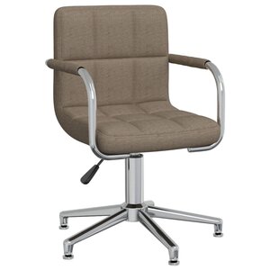 Chaise fauteuil siège pivotante de bureau informatique étude tissu taupe 02_0024181