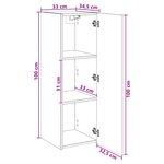 vidaXL Cabinet de Salle de Bain Mural Bois ancien 33 x 34 5 x 100 cm