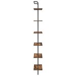 vidaXL Étagère Chêne fumé 60 x 24 x 203 cm Bois d'ingénierie