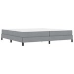 vidaXL Lit à ressorts avec matelas Gris clair 200 x 200 cm tissu