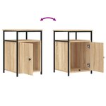vidaXL Tables de chevet 2Pièces chêne sonoma 40x42x60cm bois d'ingénierie
