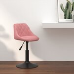 Vidaxl tabouret de bar rose velours